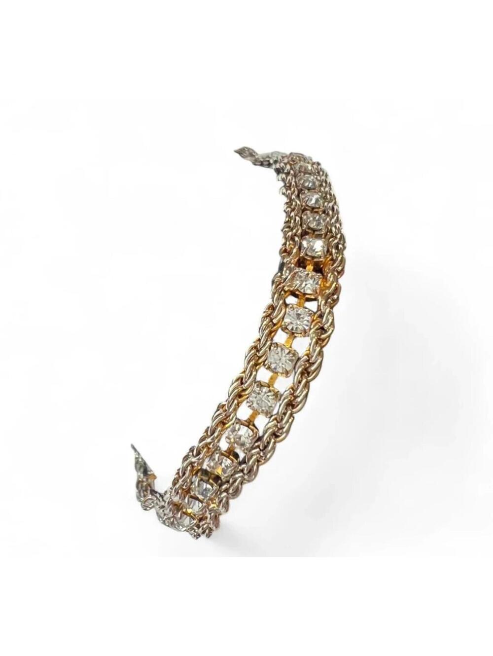 Vintage Two Toned Rhinestone bracelet